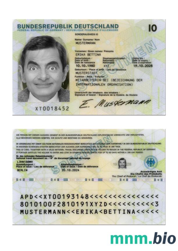 Specjalna karta identyfikacyjna Niemiec 2024-obecnie